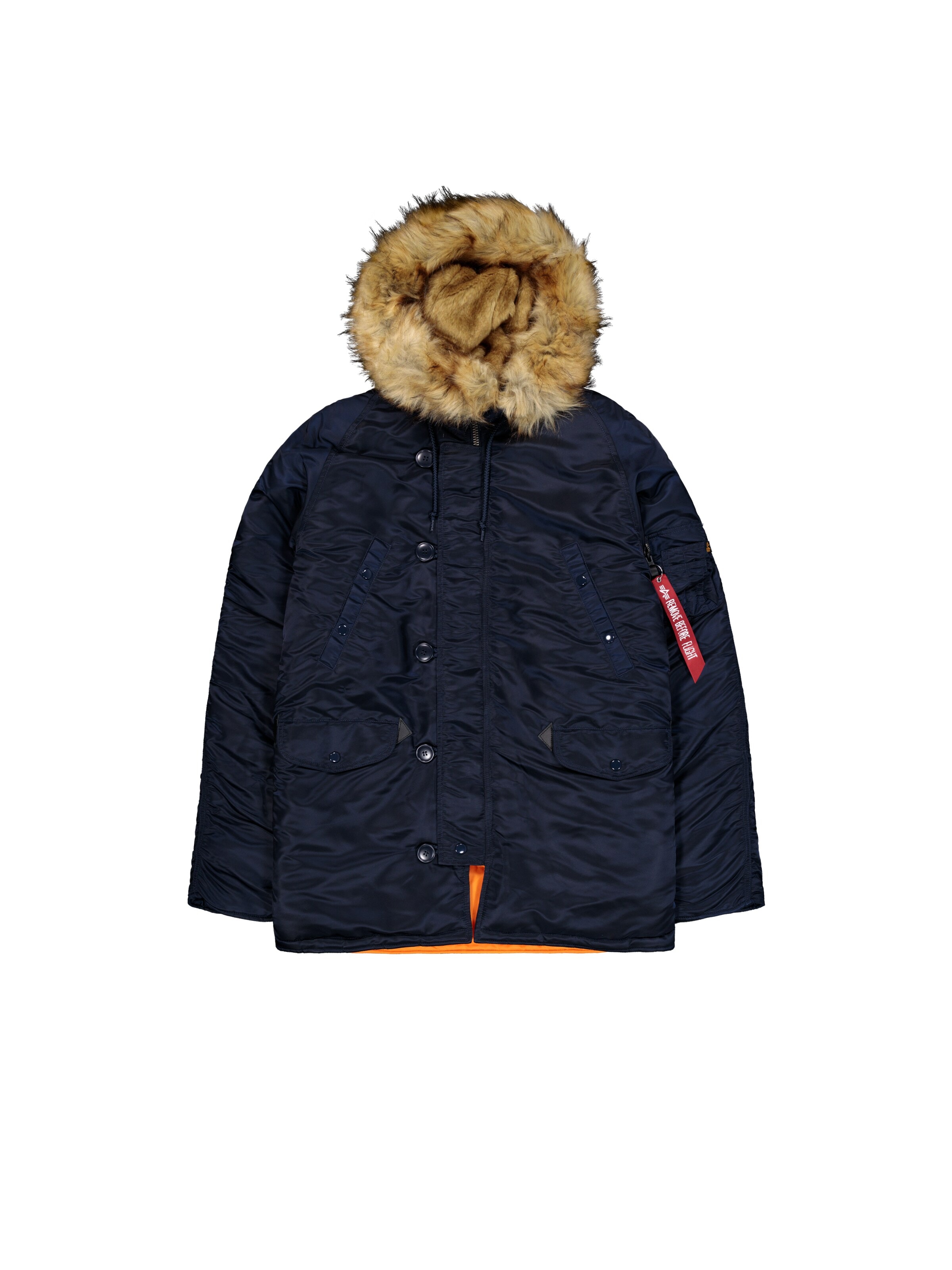 ALPHA INDUSTRIES Winterjas 'N3B VF 59' in Blauw: voorkant