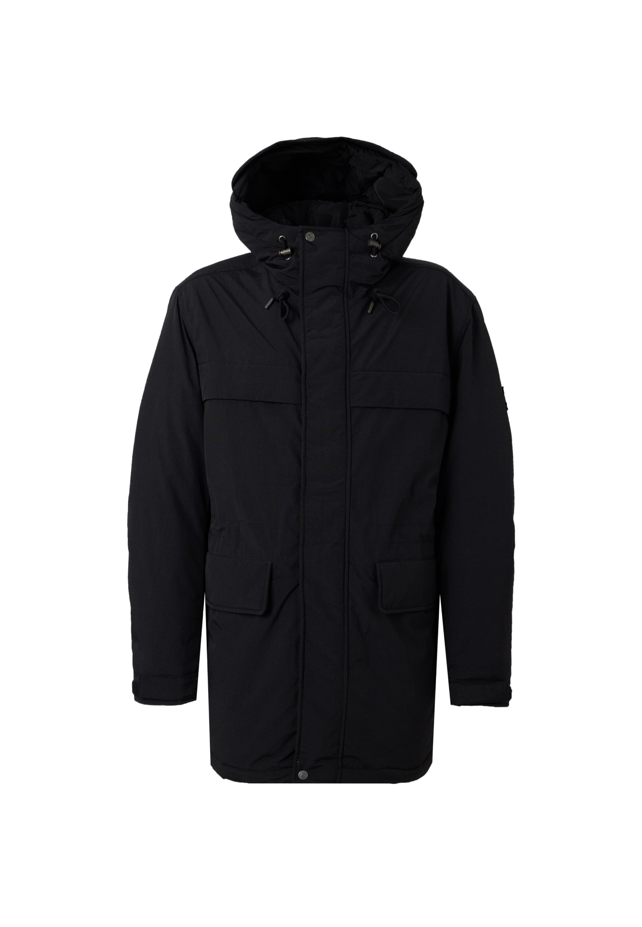 Tommy Jeans Between-seasons parka 'CITY READY' in Black: front