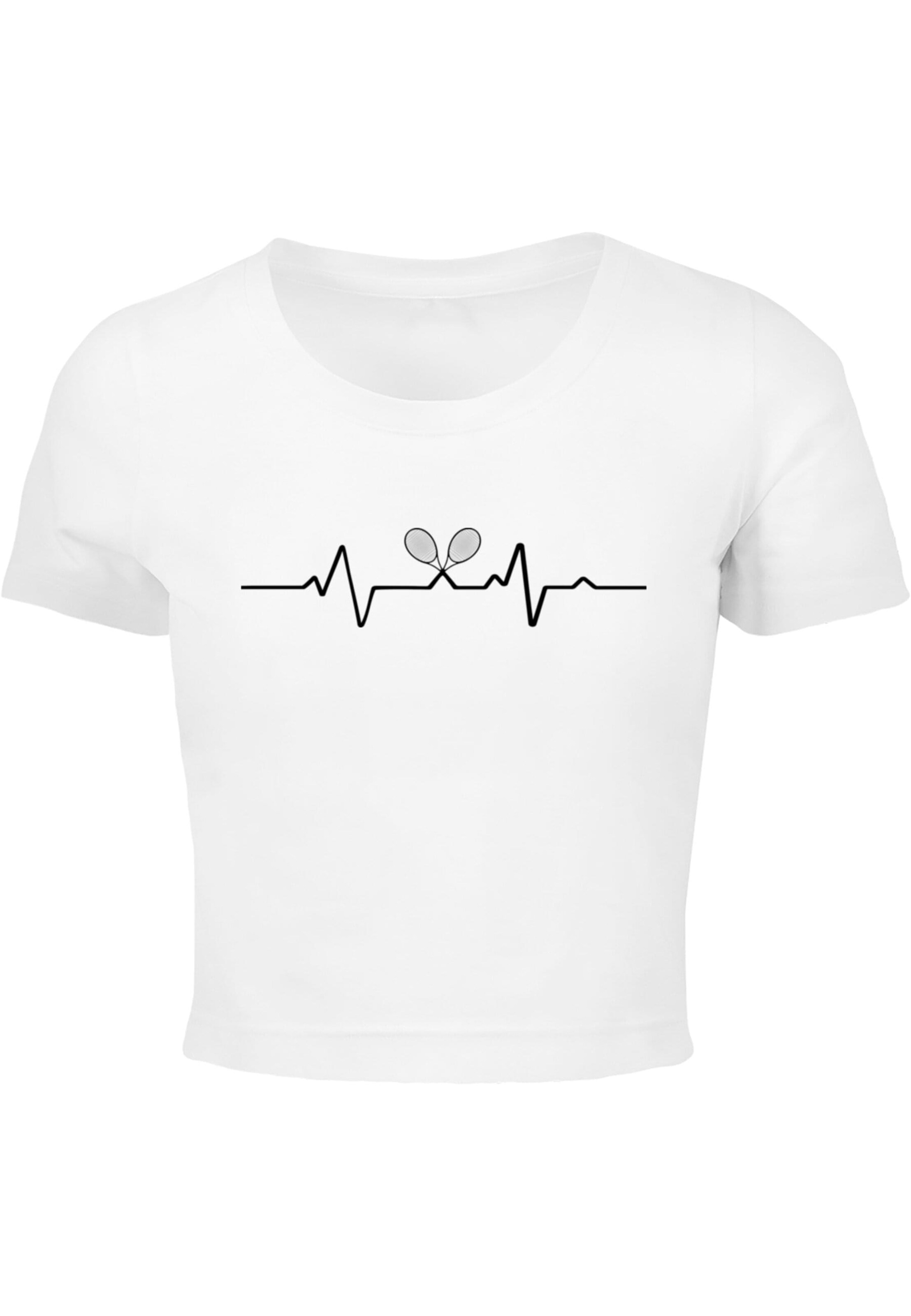 Maglietta 'Tennis Beats' di Merchcode in bianco: frontale