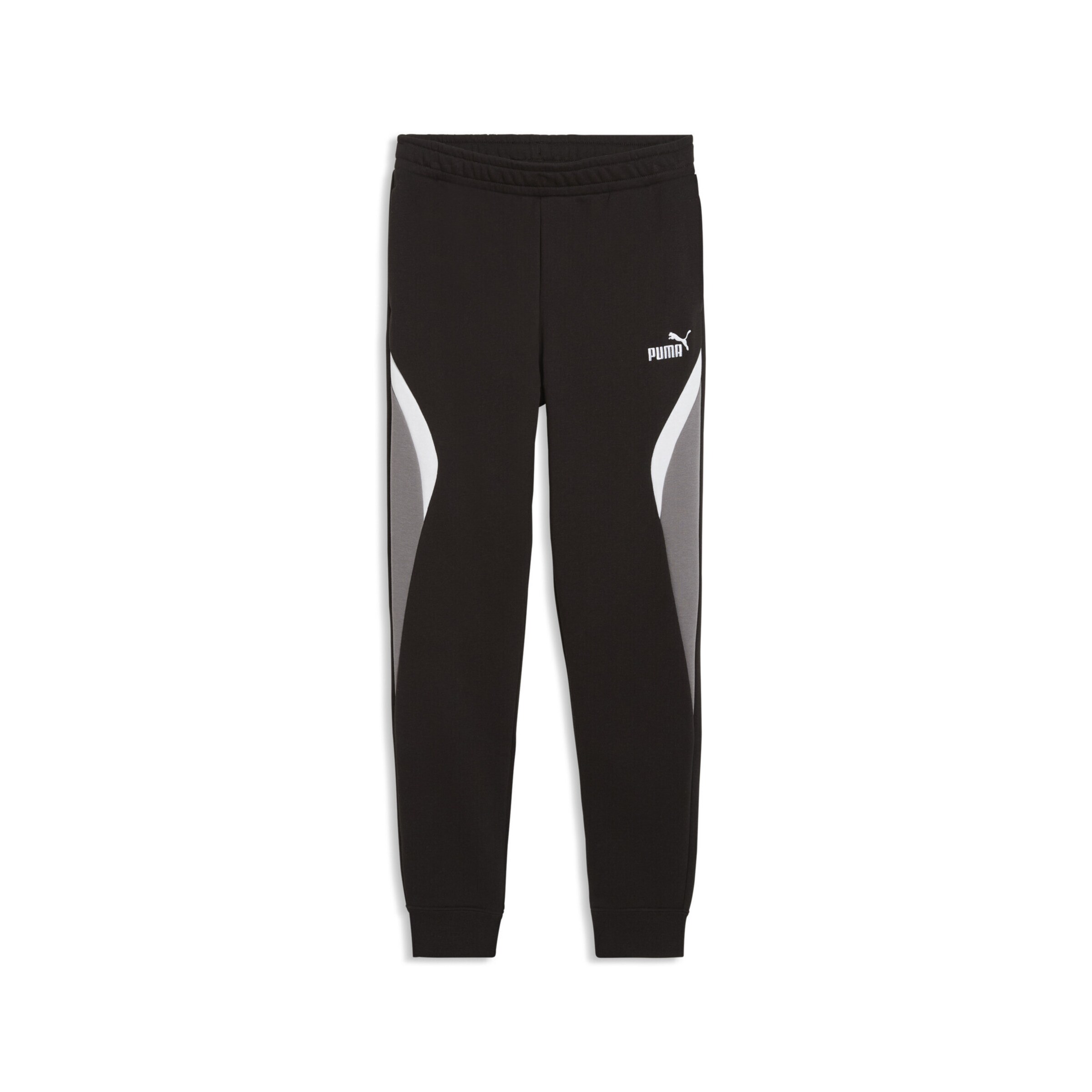 Effilé Pantalon de sport PUMA en noir : devant