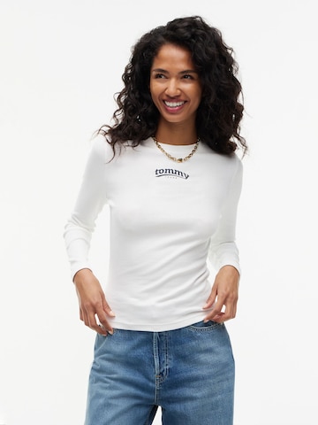 Tommy Jeans - Camiseta 'ESS' en blanco: frente