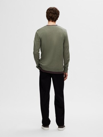 SELECTED HOMME Pulóver 'SLHBerg' - zöld
