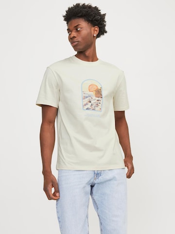 T-Shirt 'Tampa' JACK & JONES en beige : devant