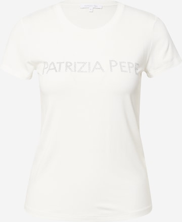 balts PATRIZIA PEPE T-Krekls 'MAGLIA': no priekšpuses