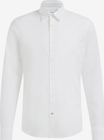 Coupe slim Chemise business WE Fashion en blanc : devant