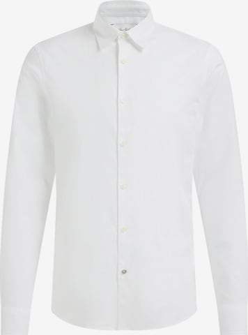 WE Fashion - Slim Fit Camisa clássica em branco: frente