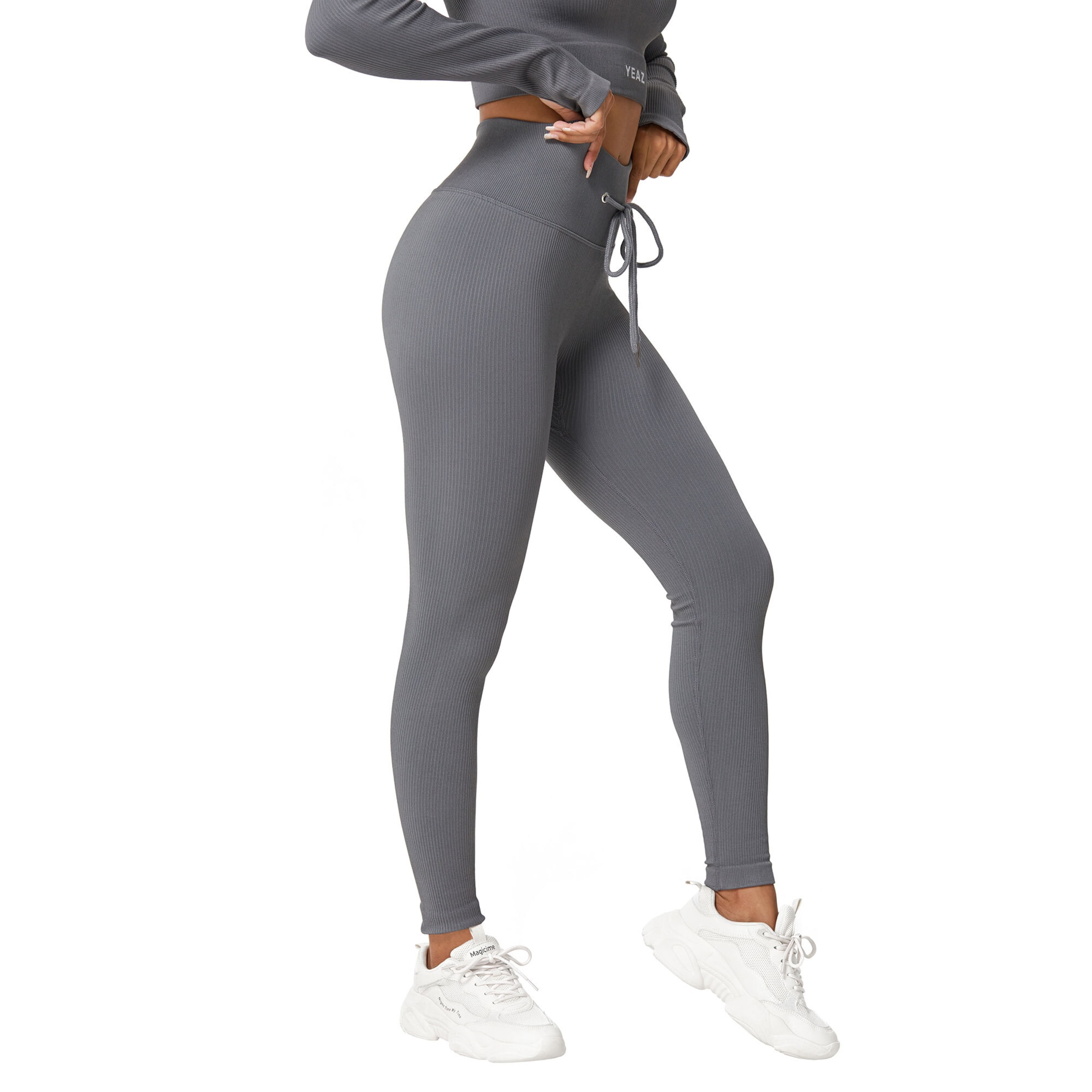 Skinny Pantalon de sport 'Runway' YEAZ en gris