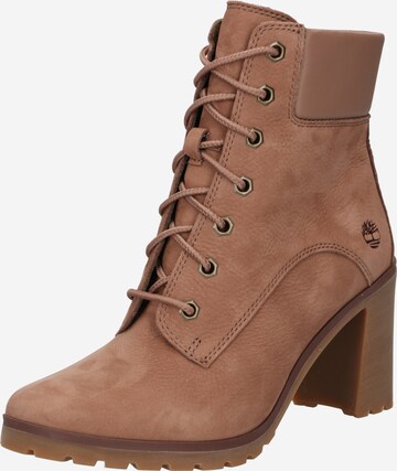 TIMBERLAND Lace-Up Ankle Boots 'Allington' in Brown: front