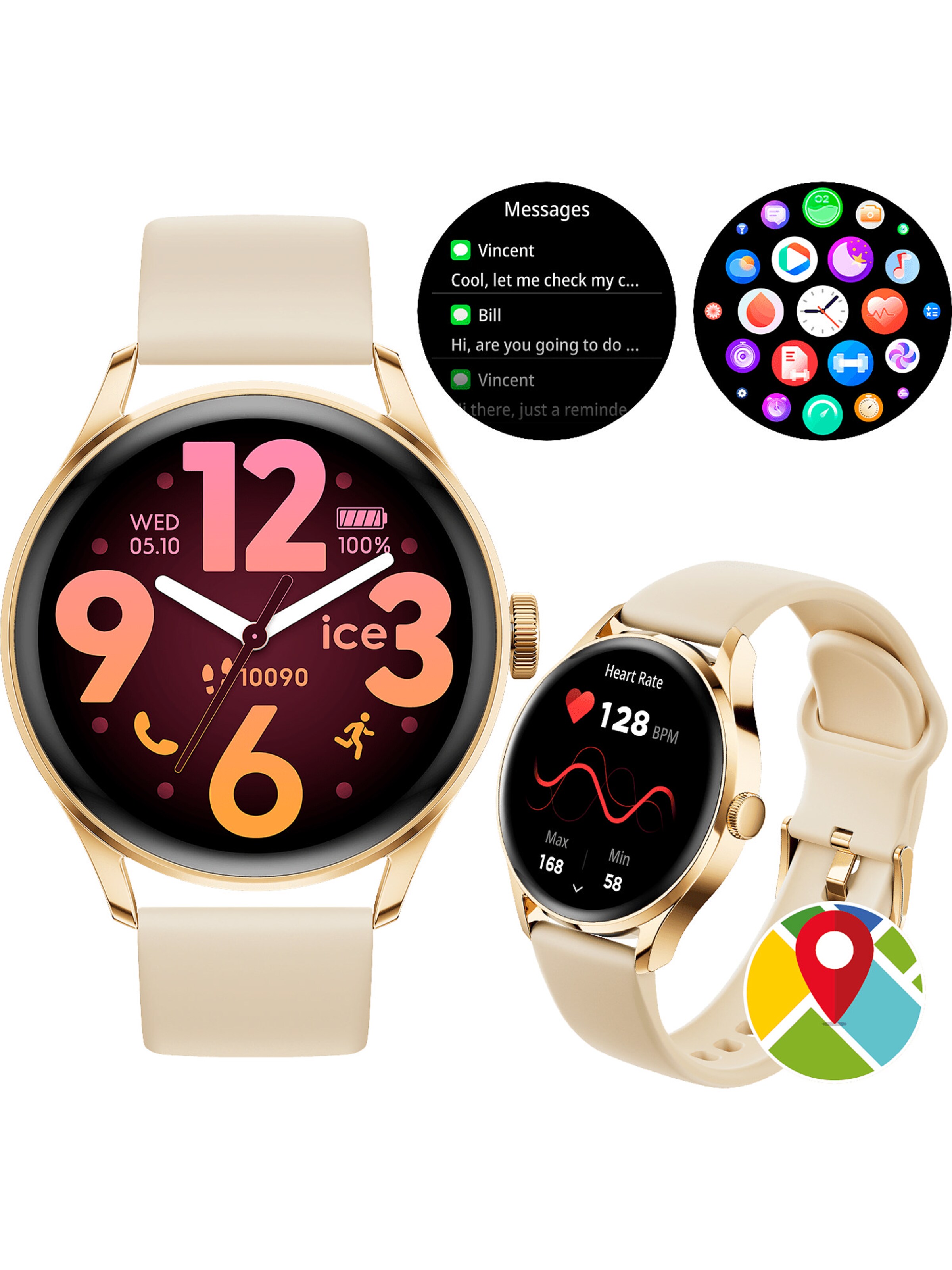 ICE WATCH Digitaluhr in Beige