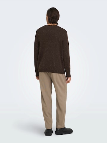 Only & Sons Sweater 'ONSMICHAEL' in Brown
