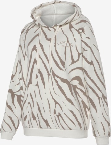 Sweat-shirt LASCANA en beige : devant