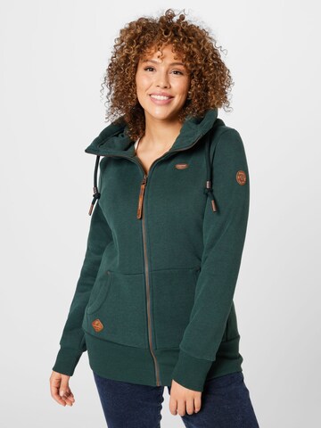 Ragwear Plus Zip-Up Hoodie 'NESKA' in Green: front