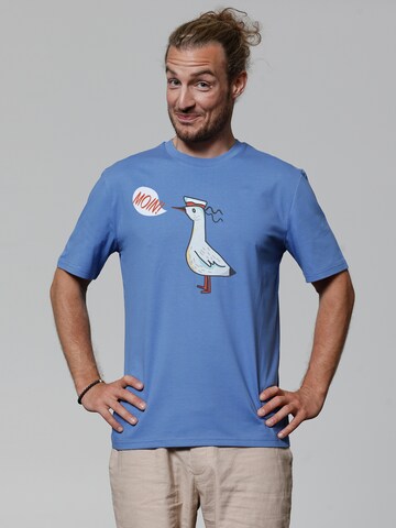 T-Shirt Watapparel en bleu : devant