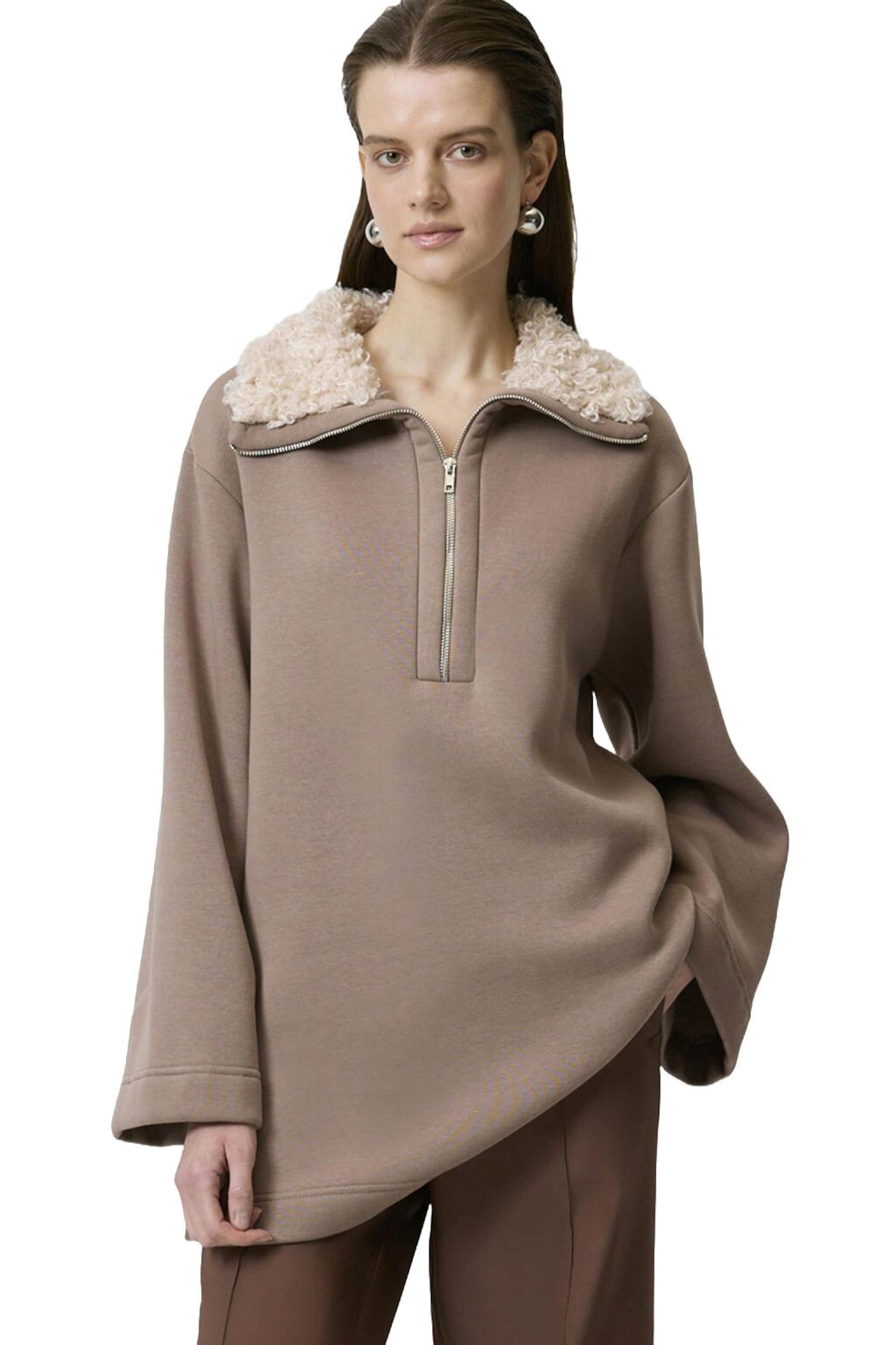 Touche Prive Sweatshirt in Grau: Vorderseite