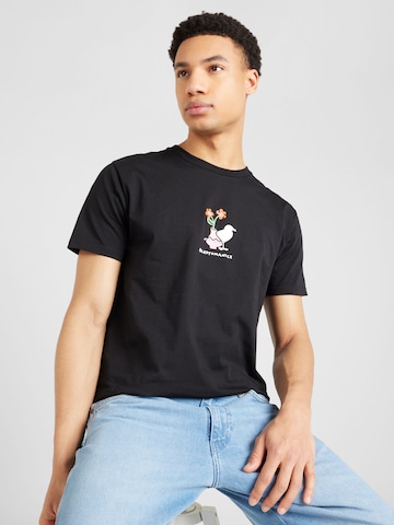 T-Shirt 'Flower Gull' Cleptomanicx en noir
