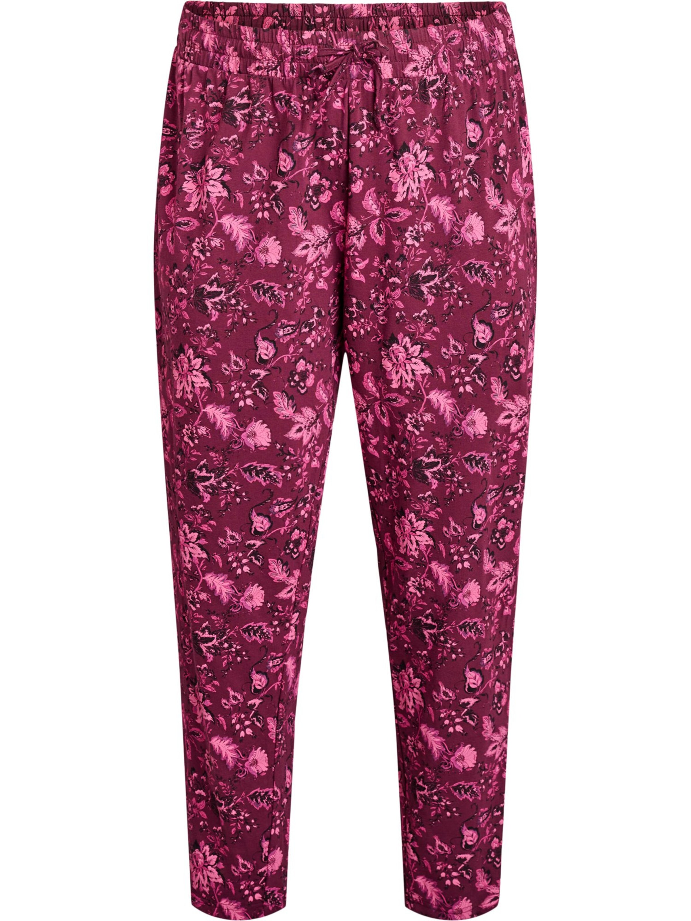 Zizzi Pyjamahose 'MDana' in Pink: Vorderseite