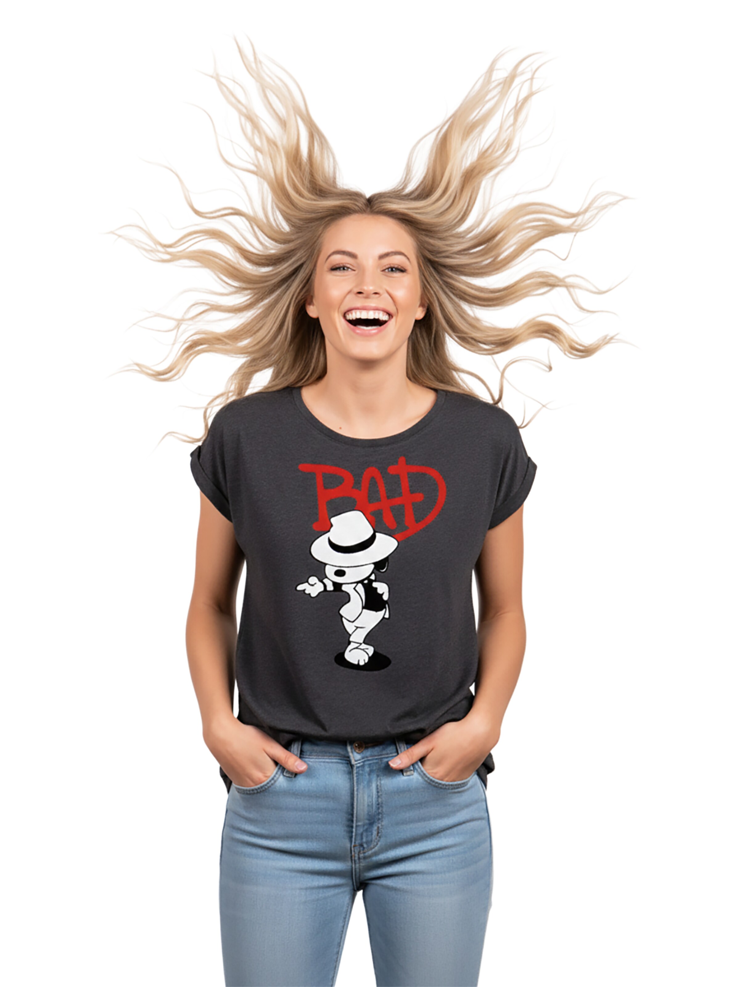 MAKAYA Shirt 'Bad Dog' in Grey: front
