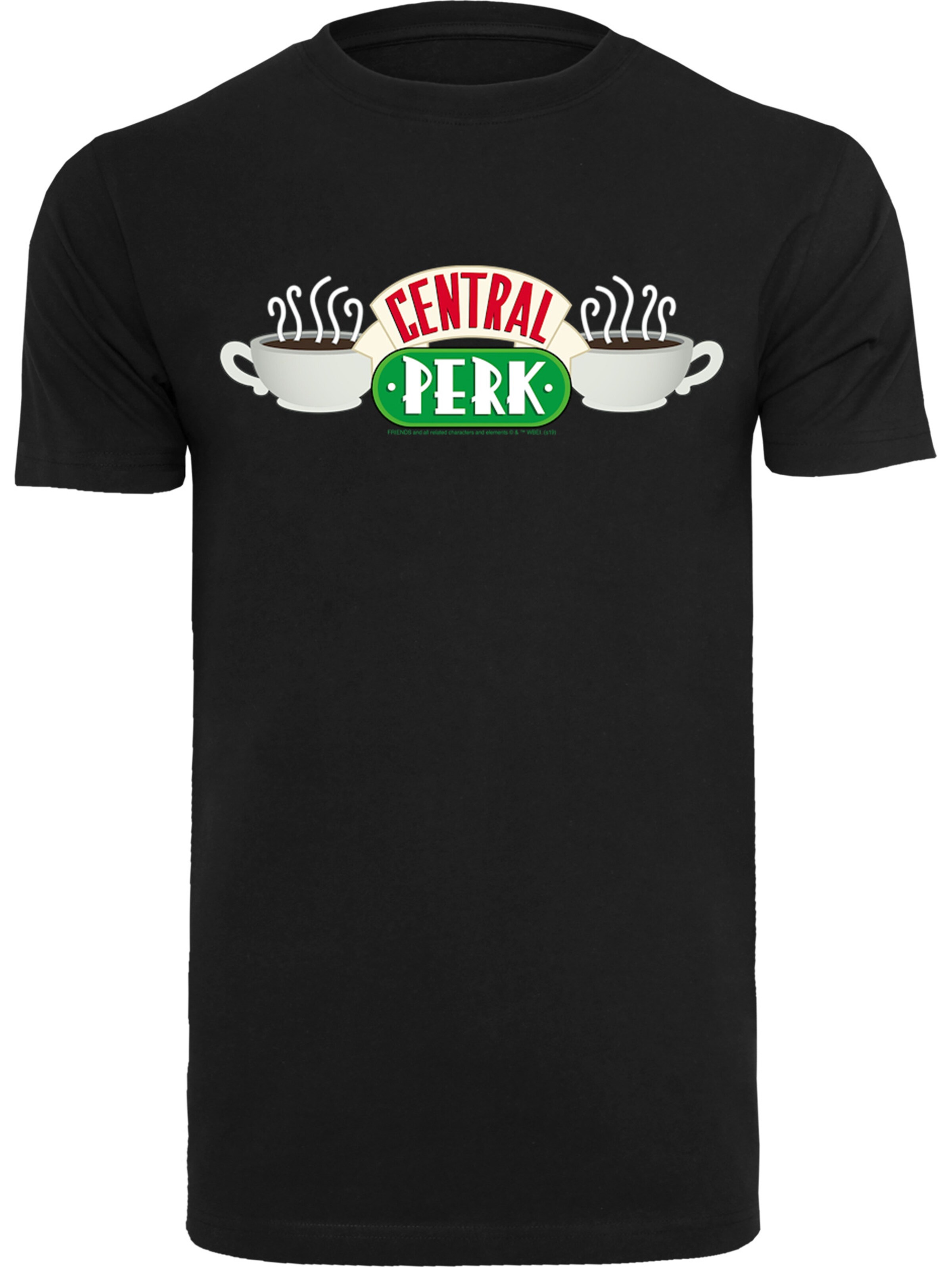 F4NT4STIC Shirt 'Friends TV Serie Central Perk' in Schwarz: Vorderseite