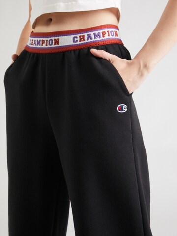 Wide leg Pantaloni de la Champion Authentic Athletic Apparel pe negru