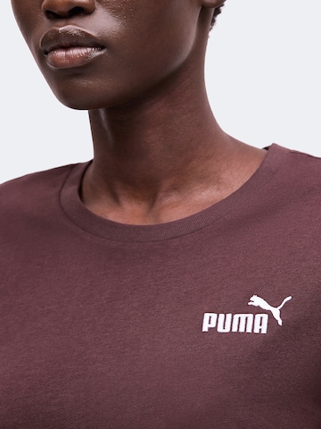 PUMA Λειτουργικό μπλουζάκι 'ESS Small No. 1' σε καφέ