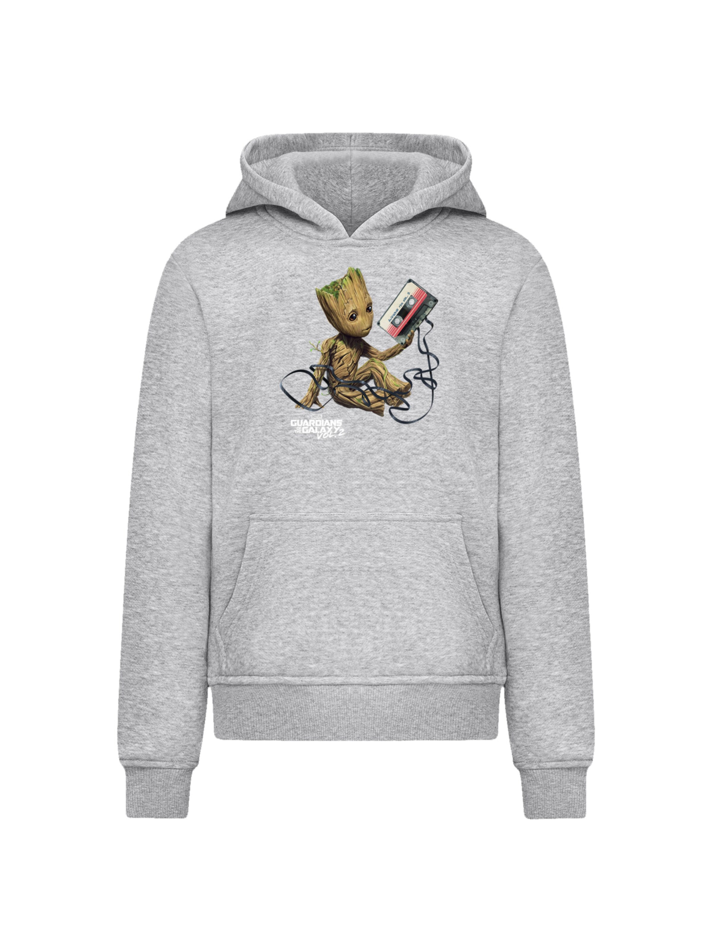 Sweat-shirt 'Marvel Guardians Of The Galaxy Vol2 Groot Tape' F4NT4STIC en gris : devant