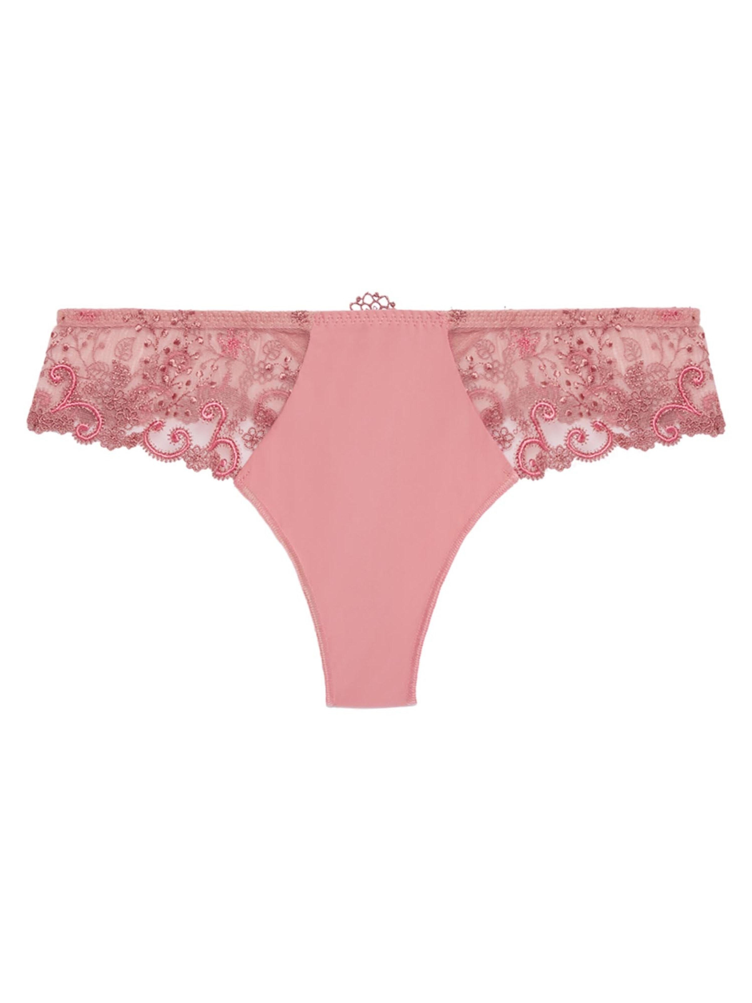Simone Perele Thong 'Délice' in Pink: front