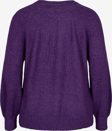 Zizzi Sweater 'Arizona' in Purple