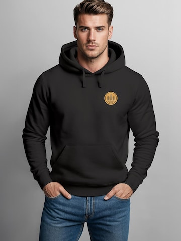 Neverless Sweatshirt 'Bäume Badge 1' in Schwarz