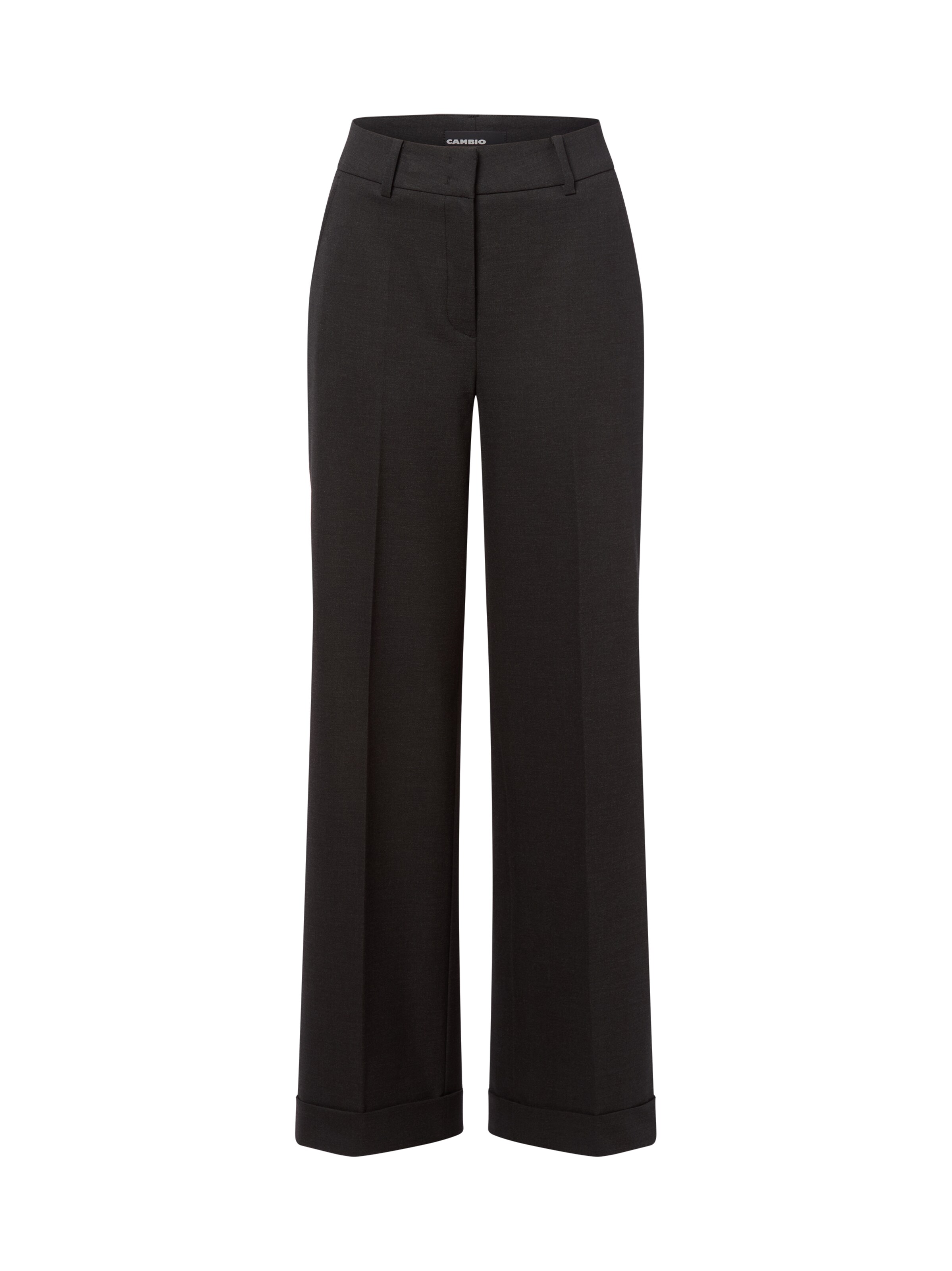Cambio Regular Pleat-front trousers ' Grace ' in Grey: front