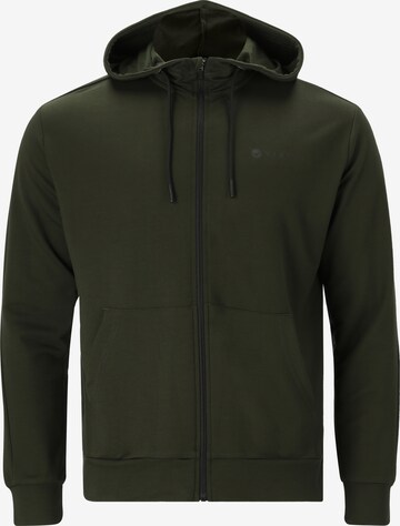 Virtus Athletic Zip-Up Hoodie 'Brent' in Green: front