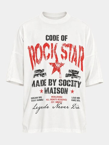 Maglietta 'Rock Star T-Shirt - T17484' di Made By Society in bianco