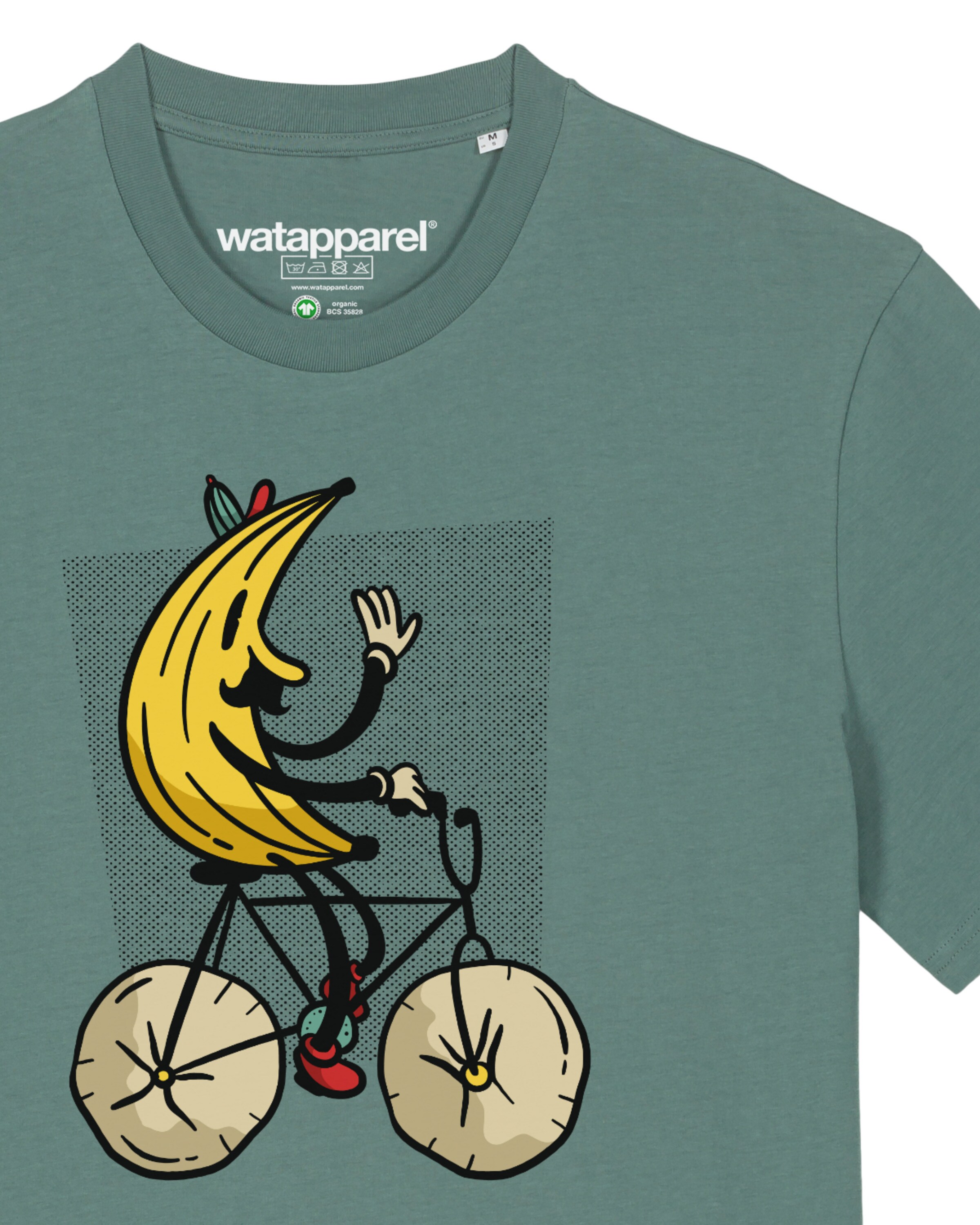 Watapparel Shirt 'Banana Rider' in Groen