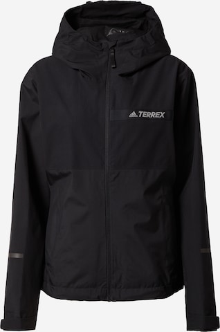 ADIDAS TERREX Outdoor Jacket 'Multi Rain.Rdy 2-Layer Rain' in Black: front
