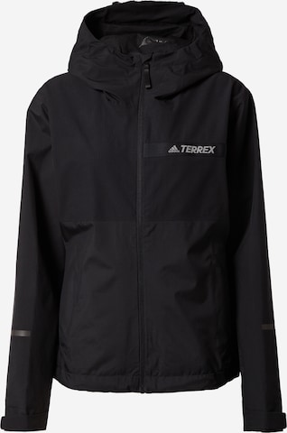 ADIDAS TERREX Udendørsjakke 'Multi Rain.Rdy 2-Layer Rain' i sort: forside