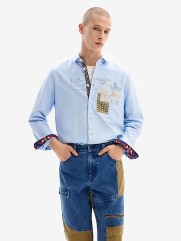 Desigual - Tapered Pantalón cargo en azul