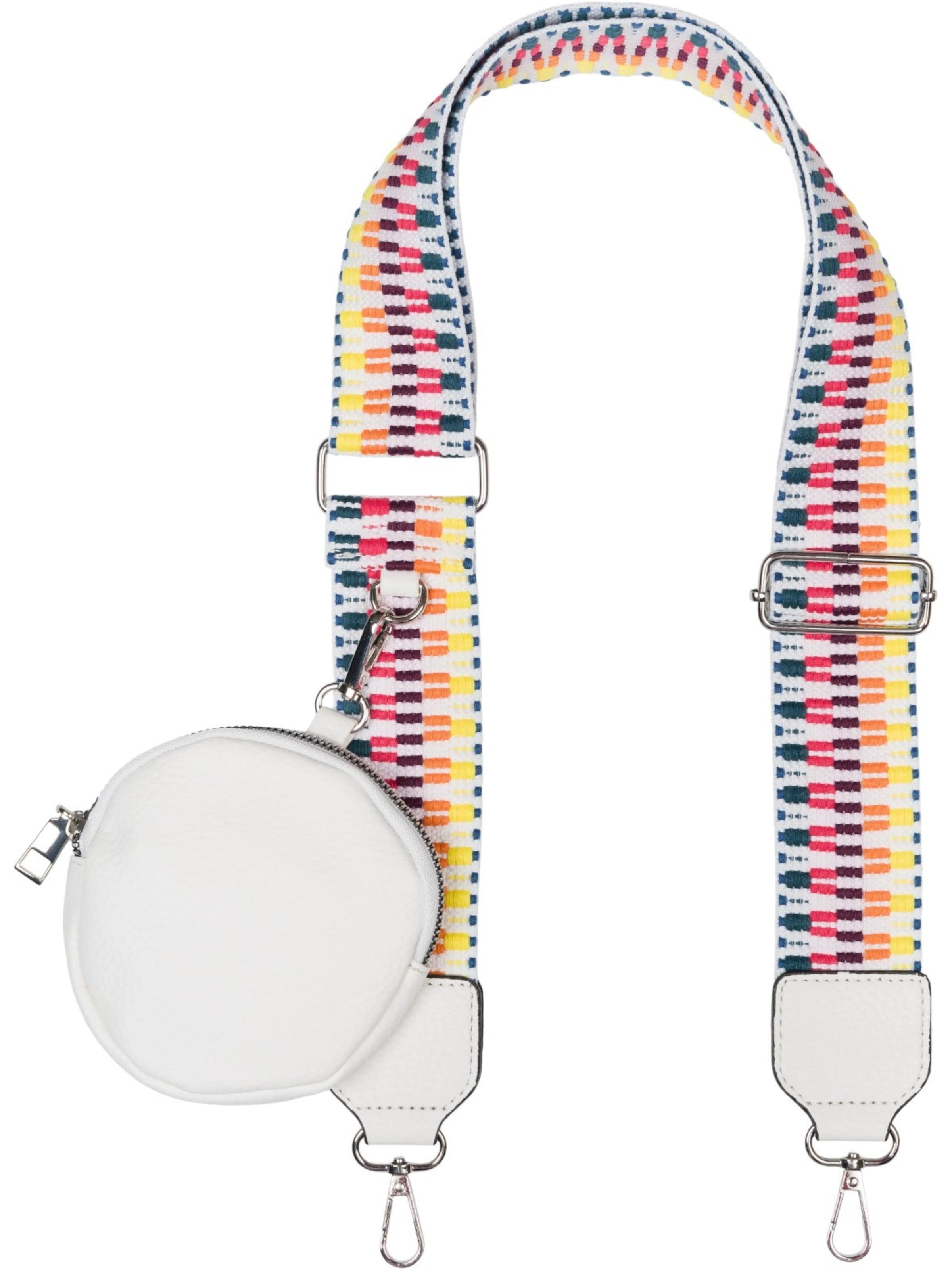 styleBREAKER Taschenzubehör 'Breiter Wechsel Taschengurt Zick-Zack mit Börse'‌‌‌‌‌‌‌‌ in Weiß: Vorderseite