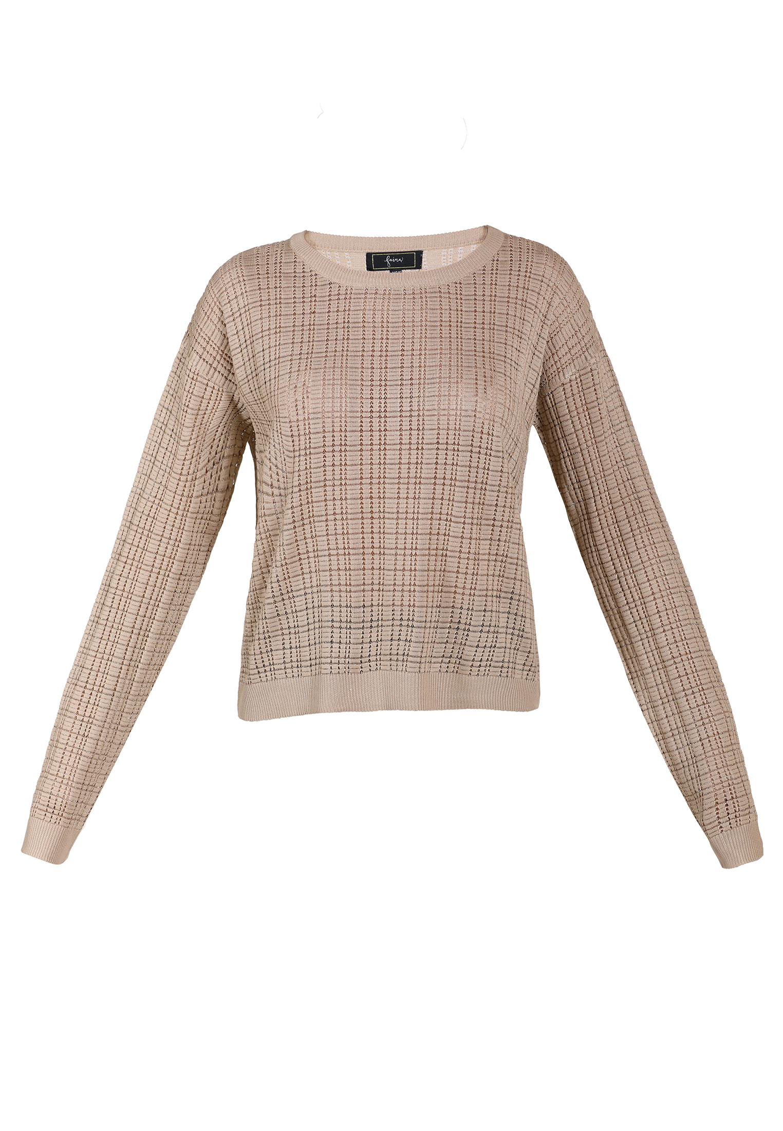 fy5no Donna faina Pullover in Beige 
