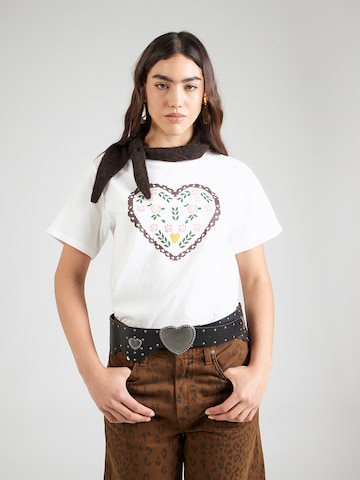 T-shirt 'TENUE' Weekend Max Mara en blanc : devant