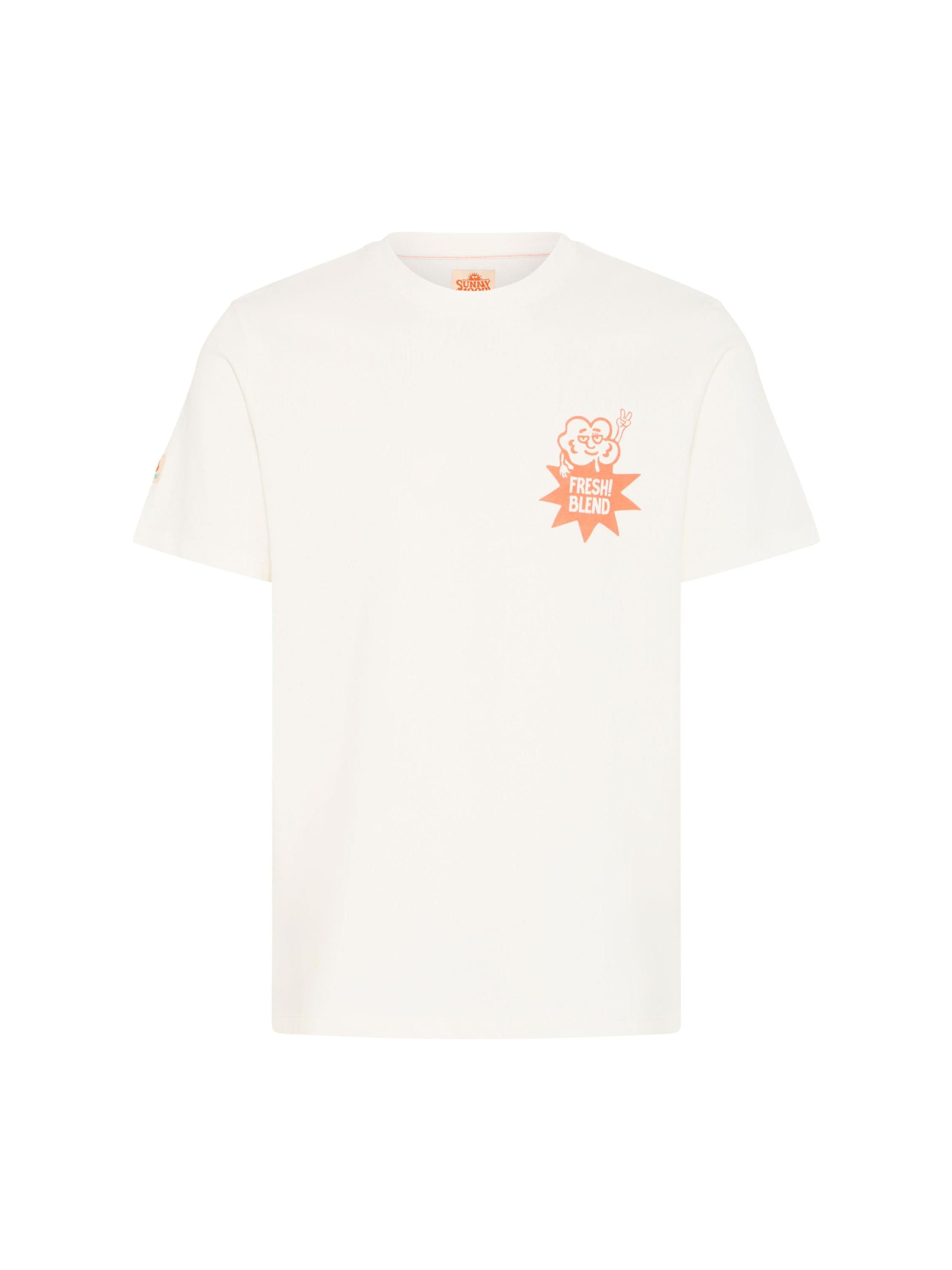 BLEND T-shirt 'BHSUN WATERMELON' i vit: framsida