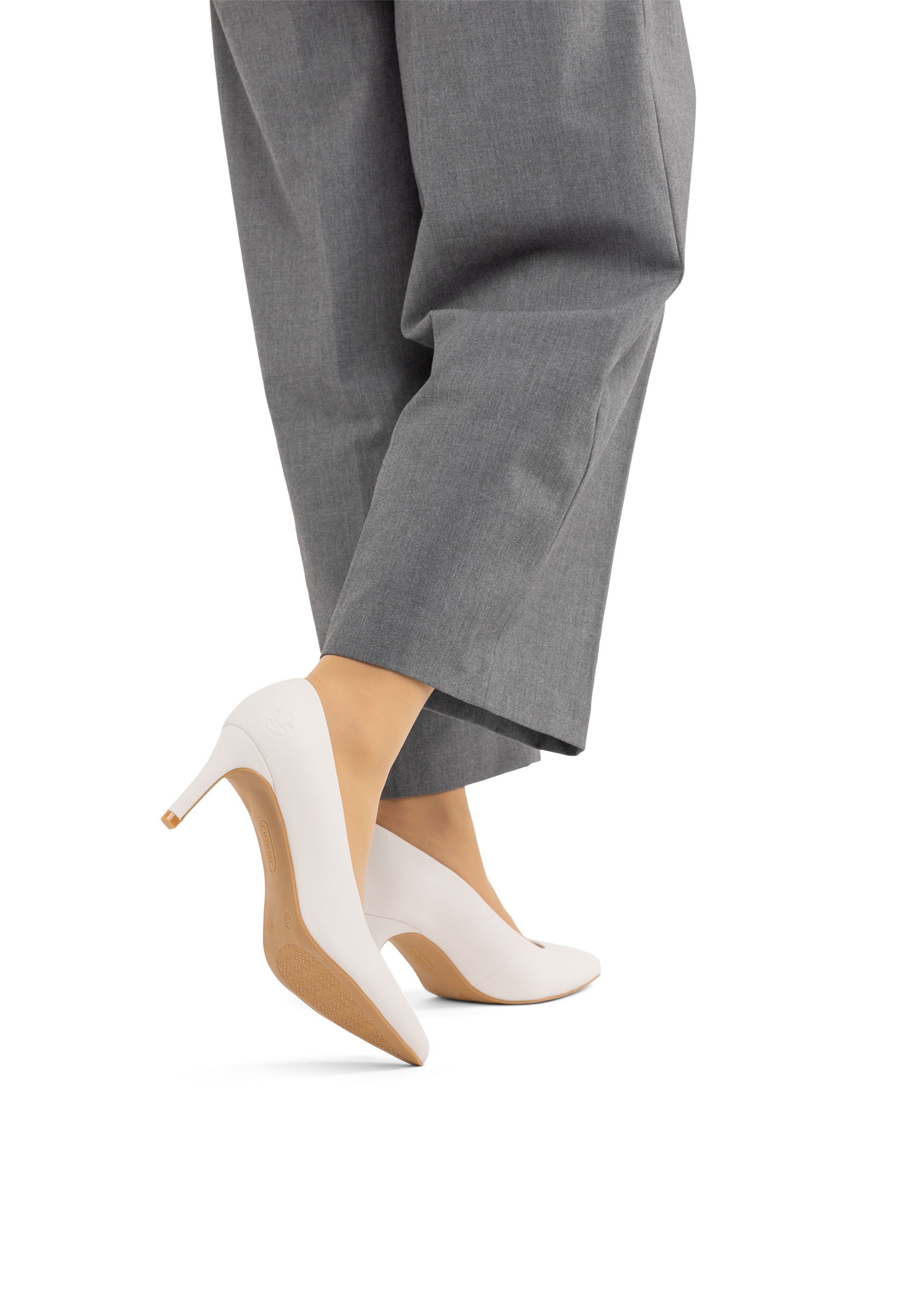 Escarpins Rieker en blanc : devant