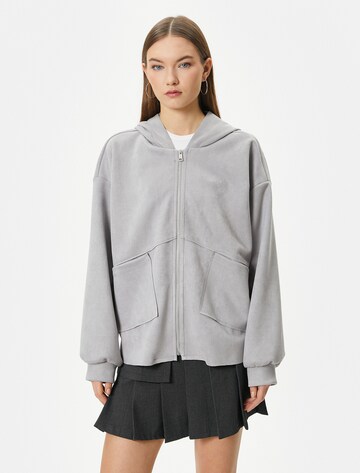 Koton Sweatvest in Grijs: voorkant