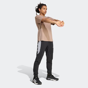 ADIDAS PERFORMANCE Tapered Sporthose in Schwarz