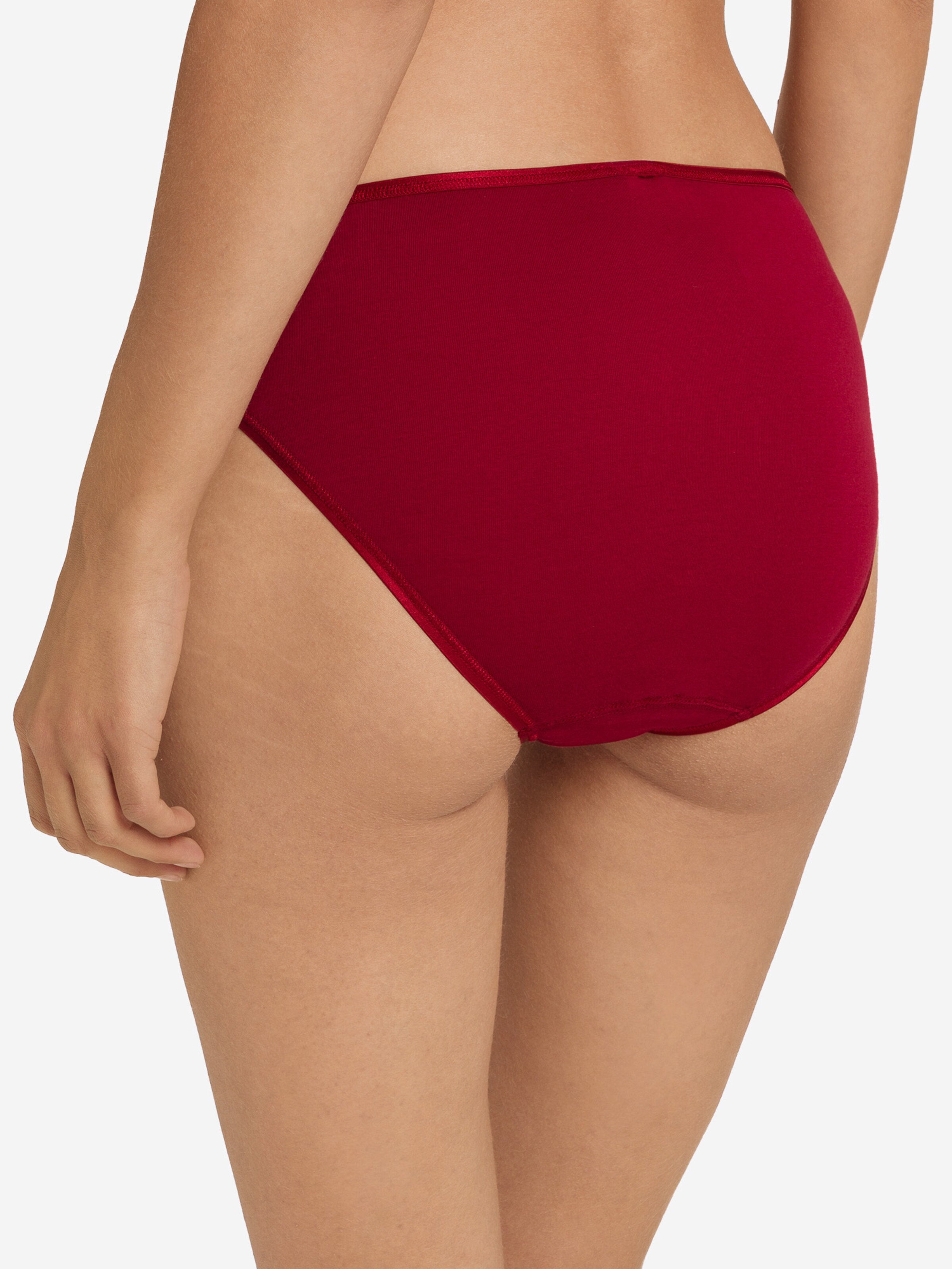 Slip ' Cotton Seamless ' Hanro en rouge