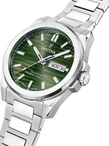 FESTINA Zegarek analogowy 'Date watch Classics Swiss Made' w kolorze zielony