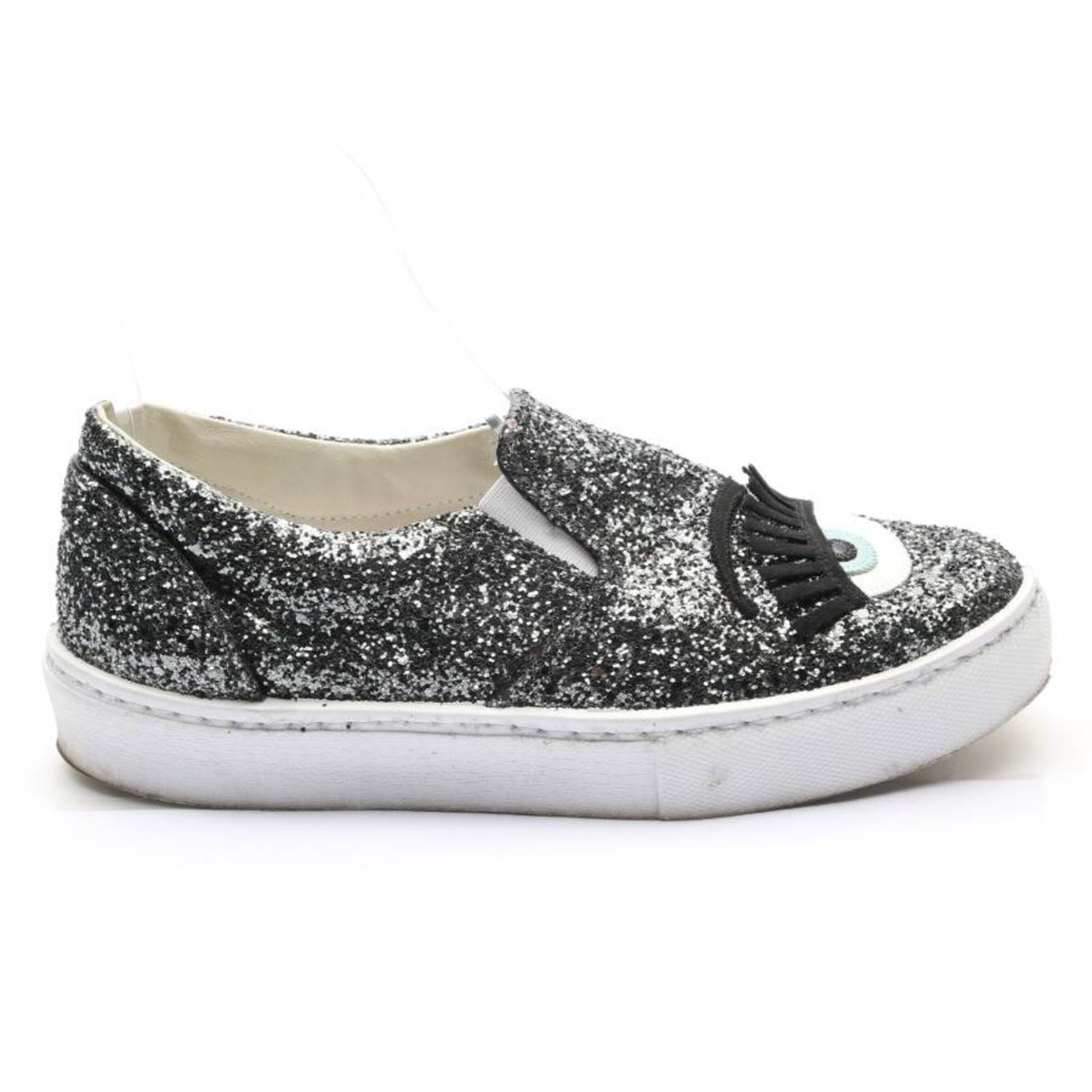 Chiara Ferragni Flats & Loafers in 37 in Grey: front