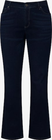 Ulla Popken Flared Jeans in Blauw: voorkant