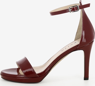 Sandales à lanières 'CANDIDA' EVITA en rouge : devant