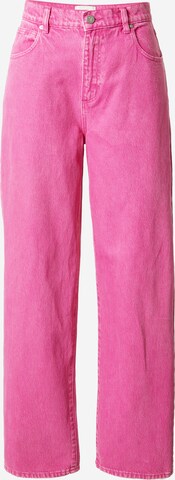 Abrand Loosefit Jeans in Roze: voorkant