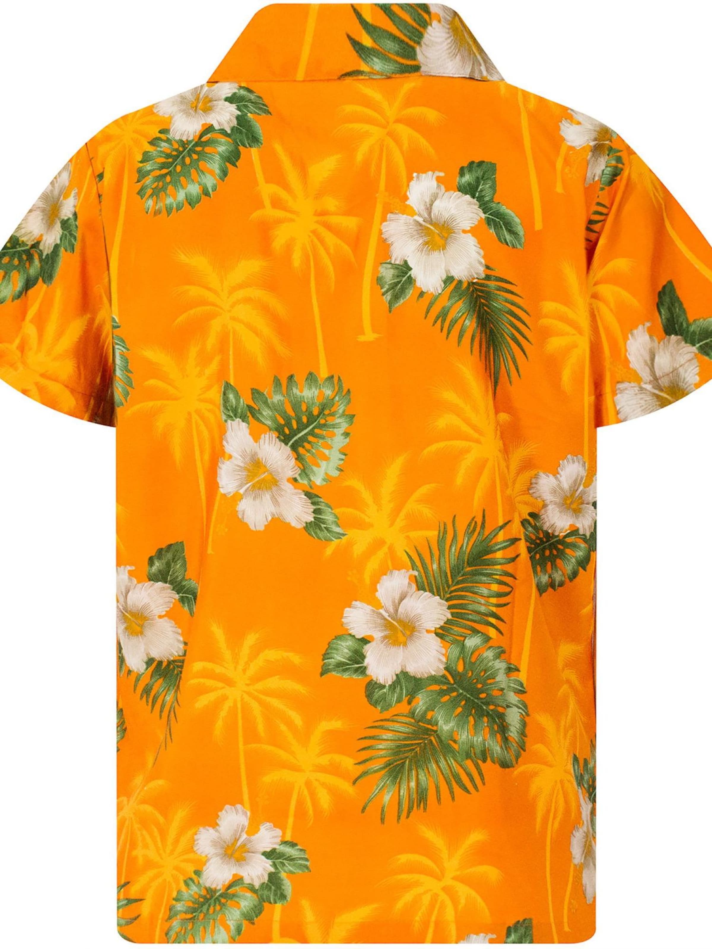 King Kameha Shirt 'Small Flower' in Yellow