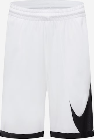 NIKE Workout Pants in White: front